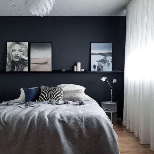 Black bedroom - pinterest