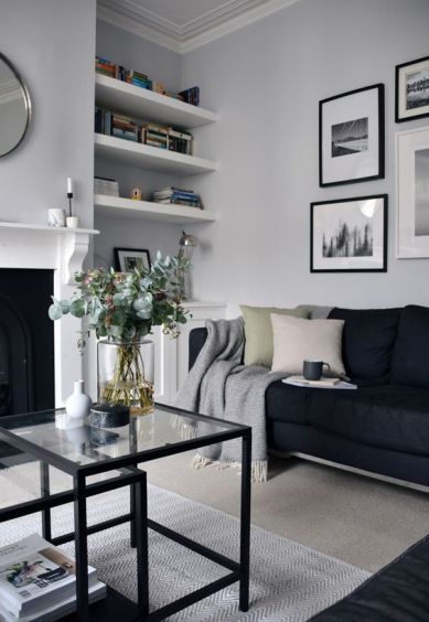 Monochrome living room - pinterest